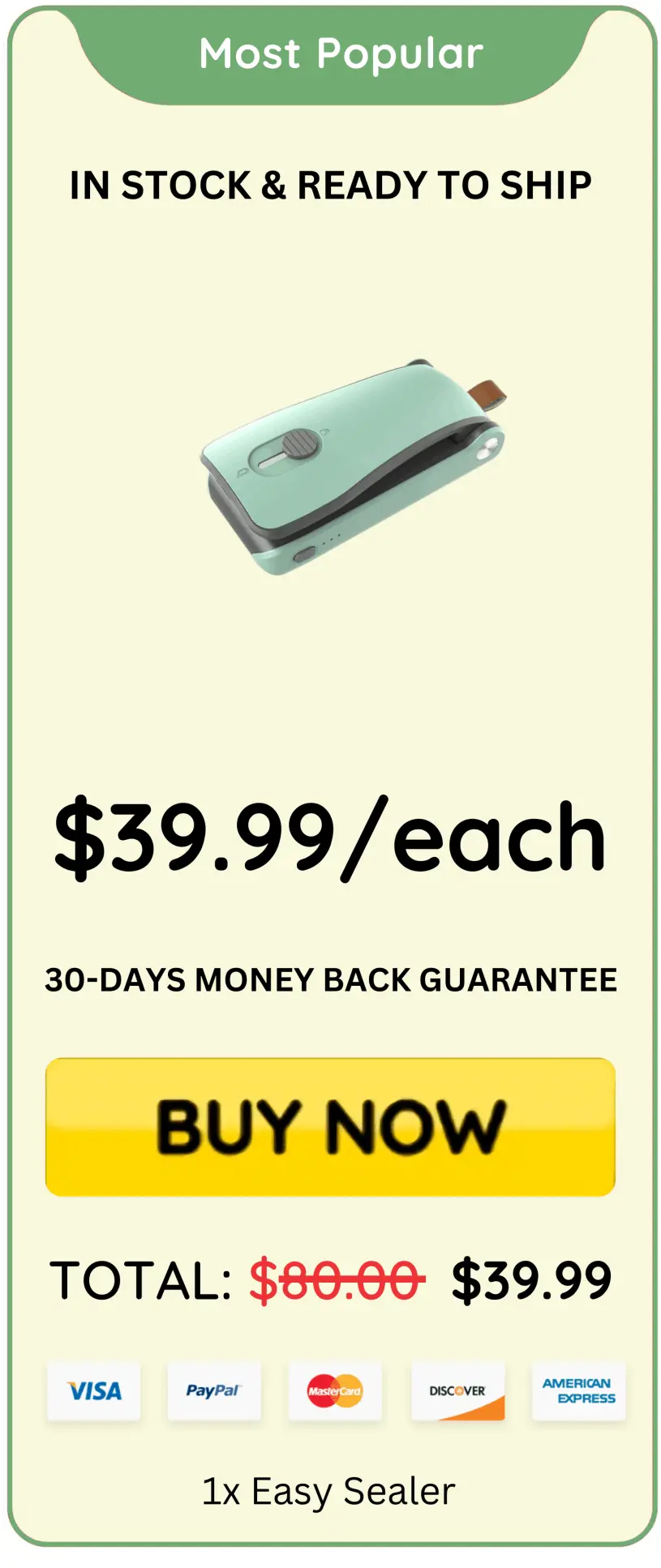 Easy Sealer price